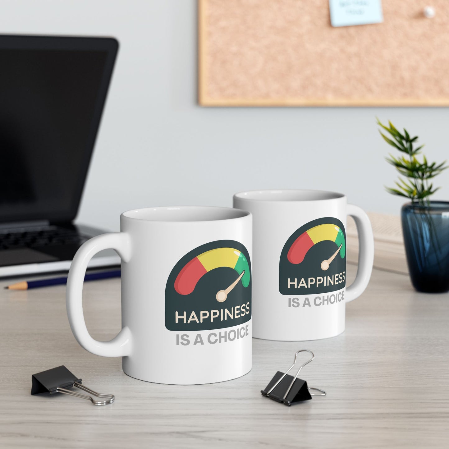 Happiness Is A Choice Ceramic Mug, Fun Ceramic Mug,  Fun Coffee Mug,-  Fun Tea Mug