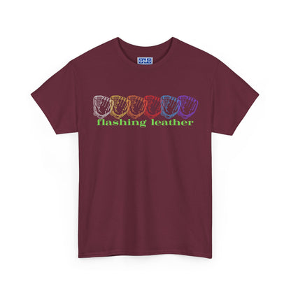 Flashing Leather   Graphic Baseball T-Shirt
