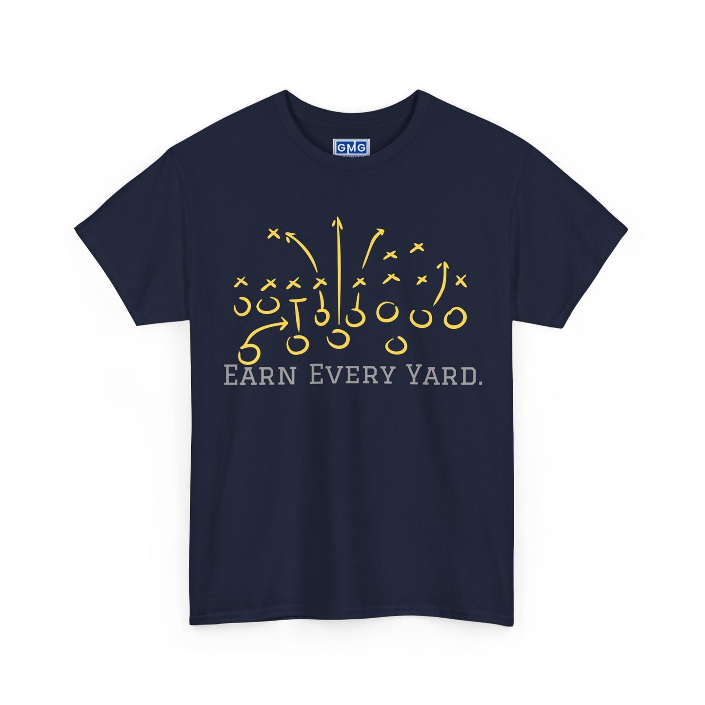 Earn Every Yard   Graphic Football T-Shirt