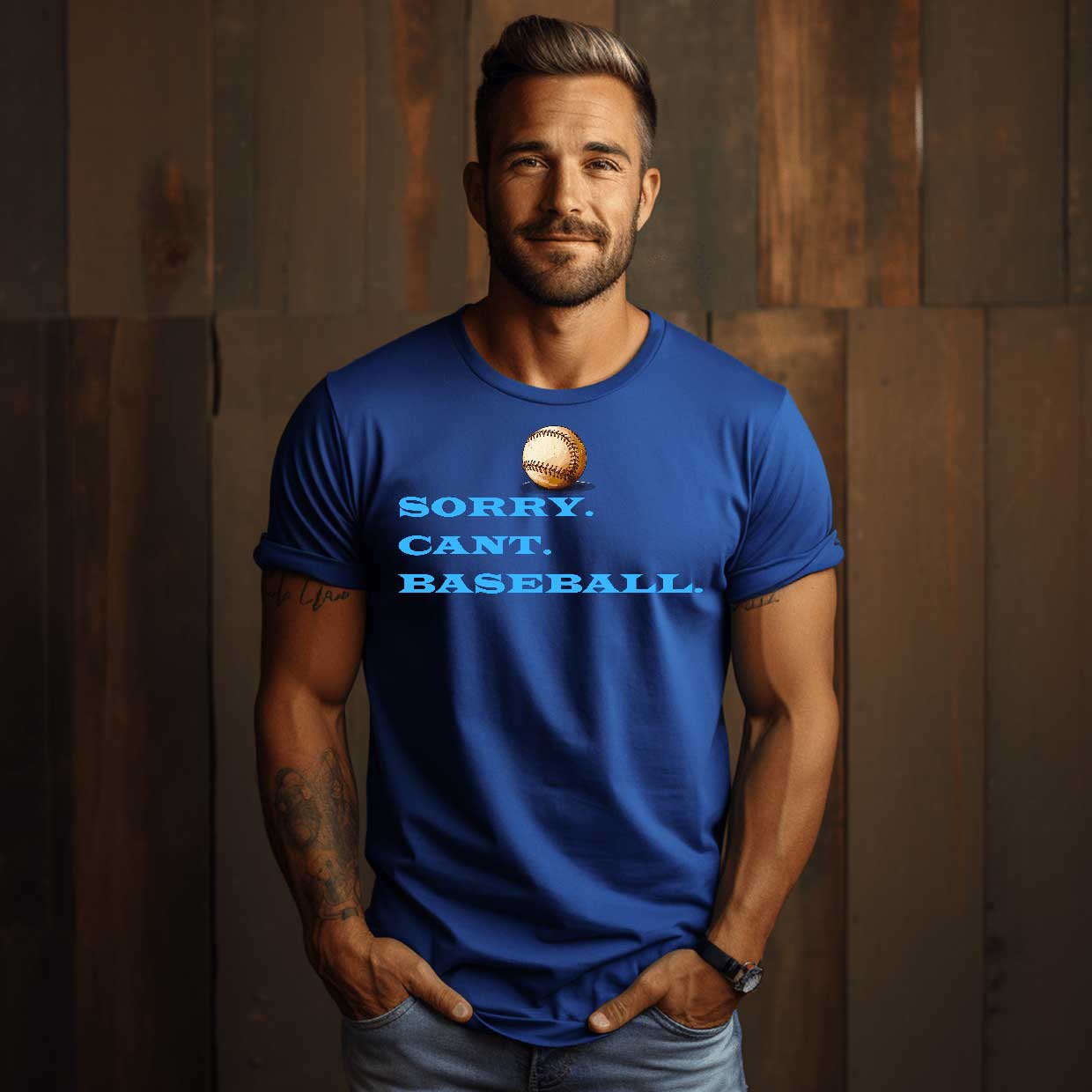 Sorry, Can't Baseball   Graphic T-Shirt