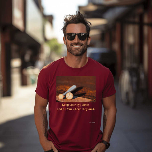 Hit 'Em Where They Ain't   Graphic Baseball T-Shirt