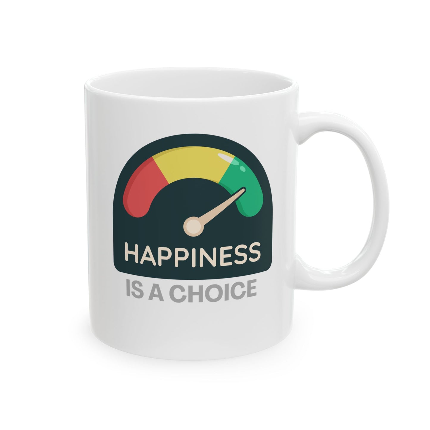 Happiness Is A Choice Ceramic Mug, Fun Ceramic Mug,  Fun Coffee Mug,-  Fun Tea Mug