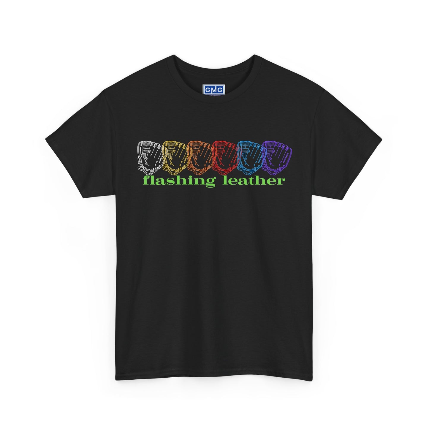 Flashing Leather   Graphic Baseball T-Shirt
