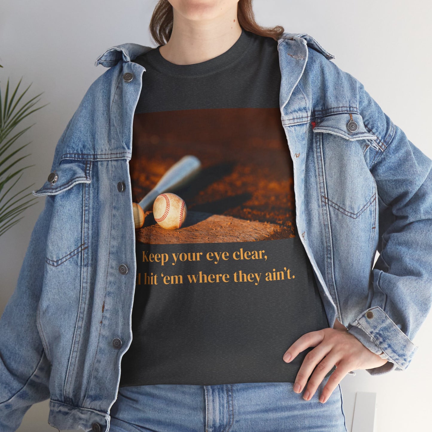Hit 'Em Where They Ain't   Graphic Baseball T-Shirt